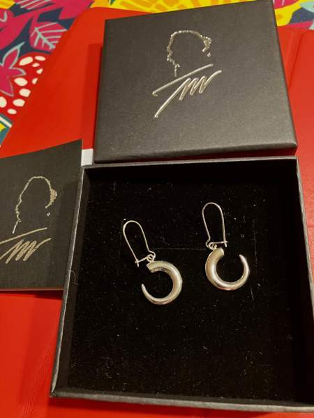 Hopeiset korvakorut Wirkkala Villisian hammas Тампере - изображение 2