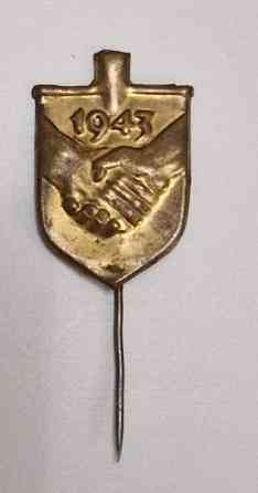 Talkoolapio 1943 neulamerkki Joensuu