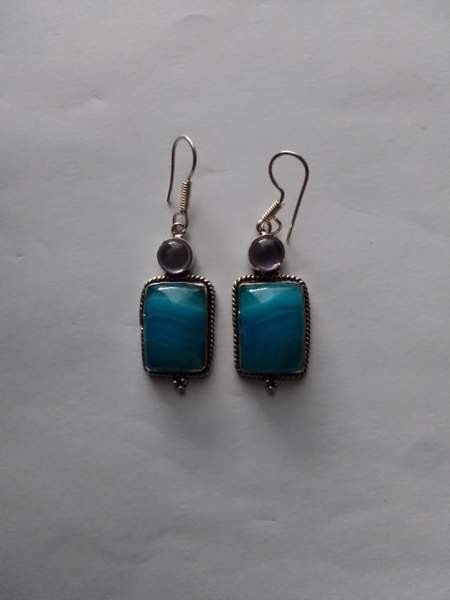 Sinikiviset korvakorut Eura - valokuva 1