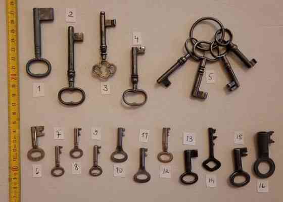 Vanhoja avaimia 1900-luvun alkupuoliskolta Helsinki