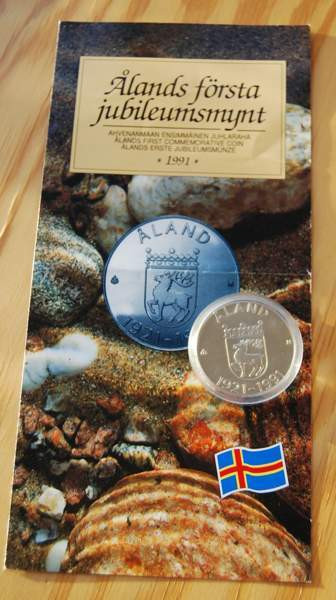 100 Markkaa 1991 Ahvenanmaan itsehallinto 70 vuotta Helsinki - valokuva 1