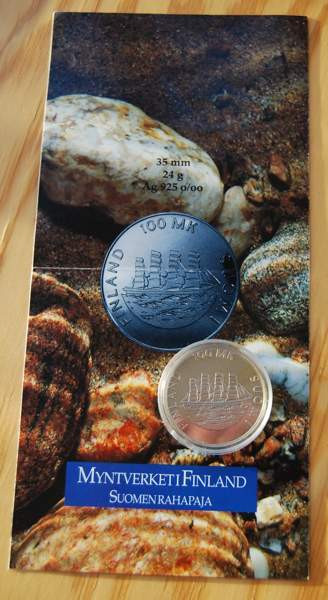 100 Markkaa 1991 Ahvenanmaan itsehallinto 70 vuotta Helsinki - valokuva 3