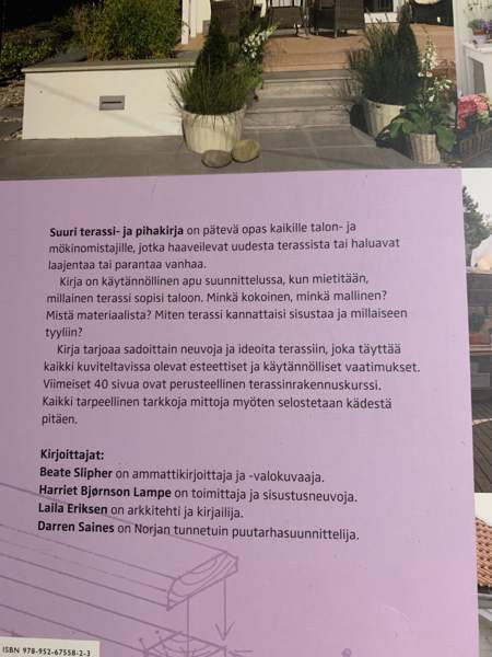 Suuri terassi- ja piha kirja Helsinki – foto 3
