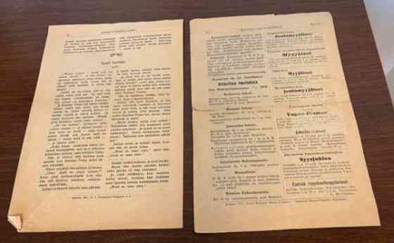 Sunnuntai-tervehdys 1916 ja Lasten Pyhäkoululehti 1923 Tampere