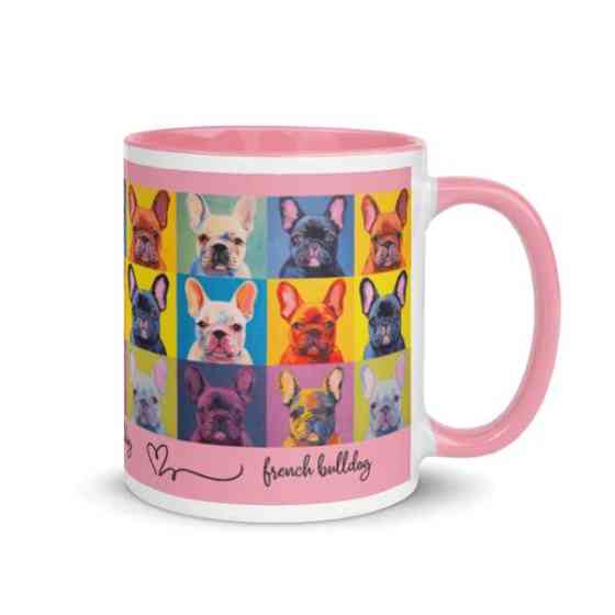 Ranskanbulldoggi muki, mukeja, koira kahvimuki Kurikka