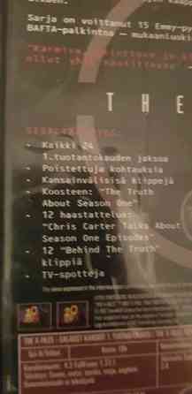 X-Files sarja 1. Tuotantokausi DVD Vantaa