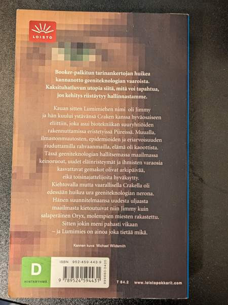 Oryx ja Crake, Margaret Atwood Vantaa – foto 2