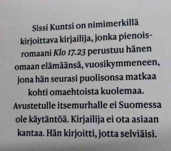 Sissi Kuntsi Klo 17.23 Kaarina