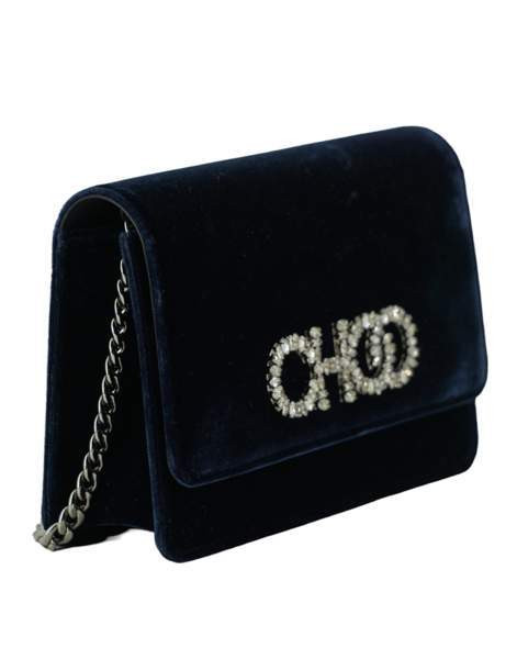 *UUSI* - Upea Jimmy Choo Kalina Crossbody Navy Blue - Satiinia ja nahkaa Helsinki – foto 2