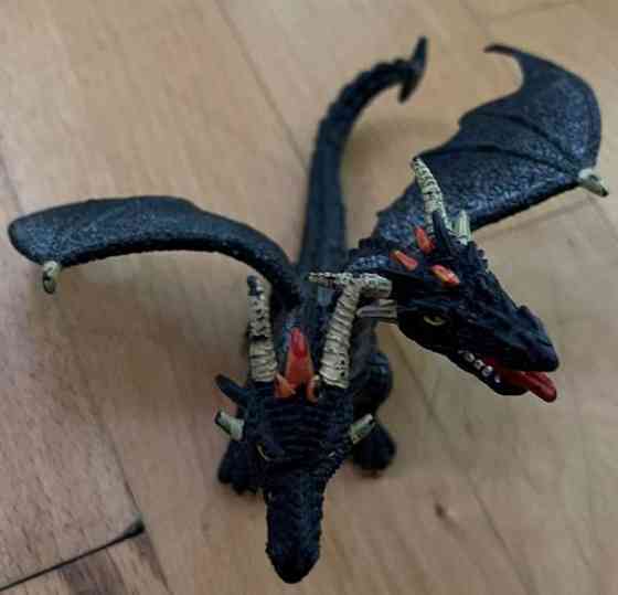 Bullyland kaksipäinen lohikäärme lelu figuuri Joroinen