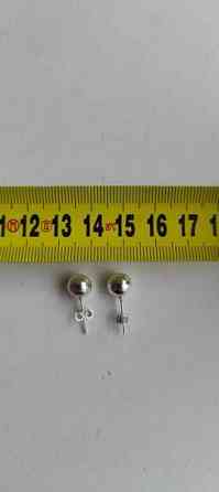 Sterling hopea pallo korvakoru 8mm Helsinki