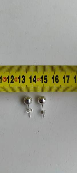 Sterling hopea pallo korvakoru 8mm Helsinki – foto 1