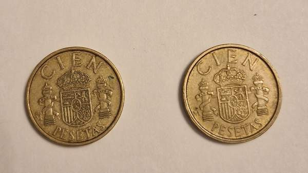 Espanjan pesetat v. 1982 ja v. 1988 Joensuu - photo 2