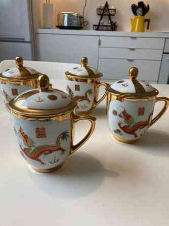 kiinalaiset kannelliset teekupit, 4 kpl Jyväskylä
