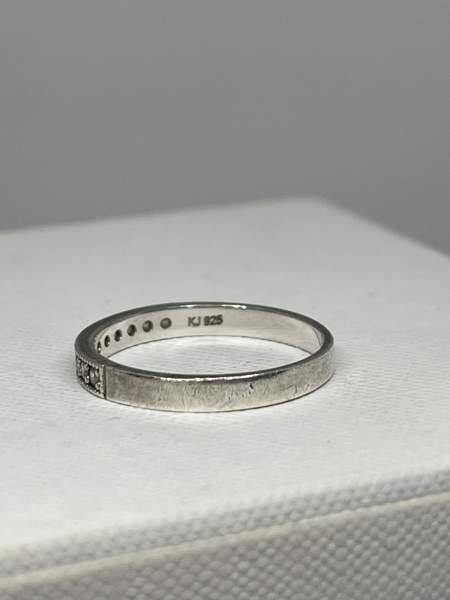Hopeinen sormus kiviä 925 hopeaa KJ leima Joroinen - изображение 2