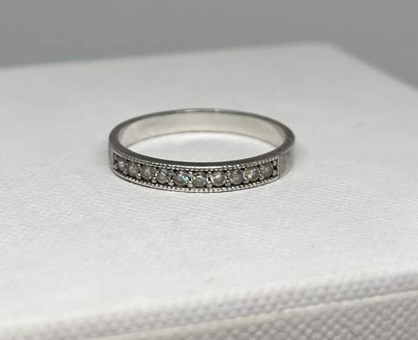 Hopeinen sormus kiviä 925 hopeaa KJ leima Joroinen - изображение 1