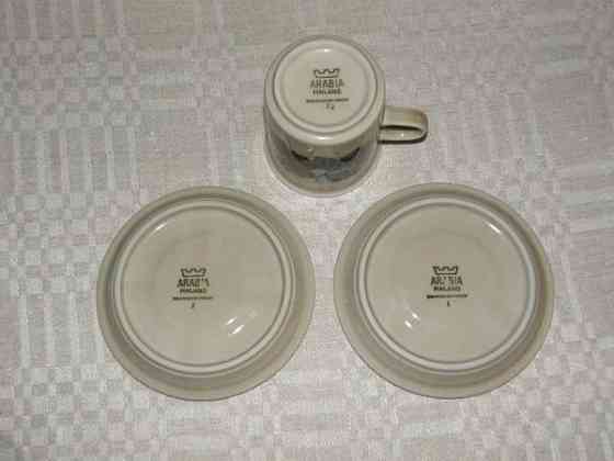 Arabia, RUIJA kahvikuppipari + 1 aluslautanen Imatra