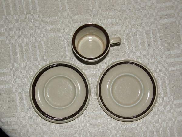 Arabia, RUIJA kahvikuppipari + 1 aluslautanen Imatra - valokuva 3