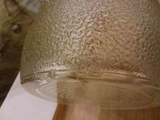 VINTAGE Karkkiskoli, 1,3kg painava h.14cm k. 8cm taidelasi, pientä vikaa Turku