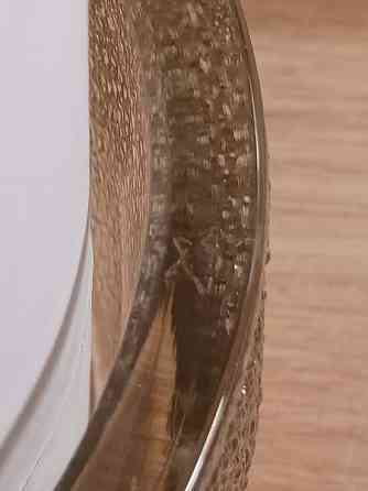 VINTAGE Karkkiskoli, 1,3kg painava h.14cm k. 8cm taidelasi, pientä vikaa Turku