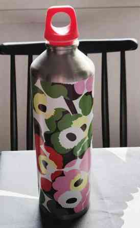 Marimekko / Uniqlo juomapullo, Unikko, termospullo, pullo Espoo