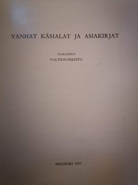 Wanhat käsialat ja asiakirjat Haemeenlinna – foto 2