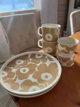 Marimekko unikko beige astiasto Вихти