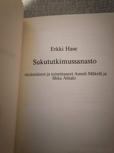 Sukututkimussanasto Haemeenlinna – foto 2