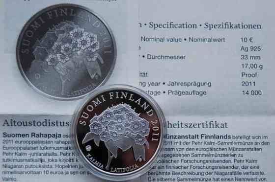 Suomi 2011 10 € Pehr Kalm HOPEA PROOF Helsinki