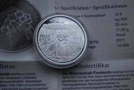 Suomi 2011 10 € Pehr Kalm HOPEA PROOF Helsinki