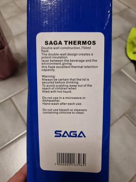 Käyttämätön Saga termospullo Naantali - valokuva 2