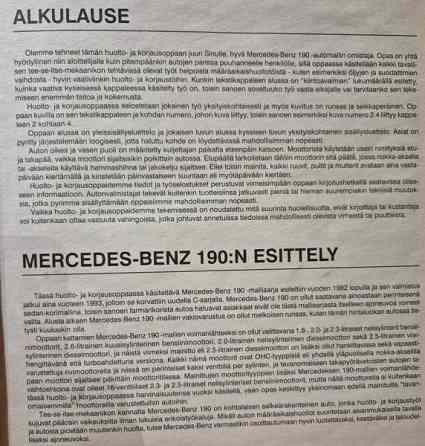 Mercedes-Benz, korjausopas Kontiolahti