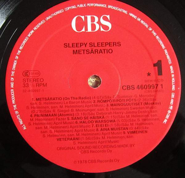 Sleepy Sleepers  – Metsäratio (LP) Heinola - photo 3