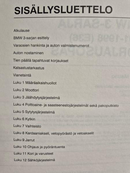 BMV 3-sarja, Korjausopas Kontiolahti - изображение 5