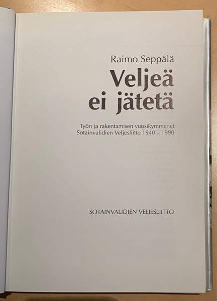 Veljeä ei jätetä -kirja Tornio - valokuva 2