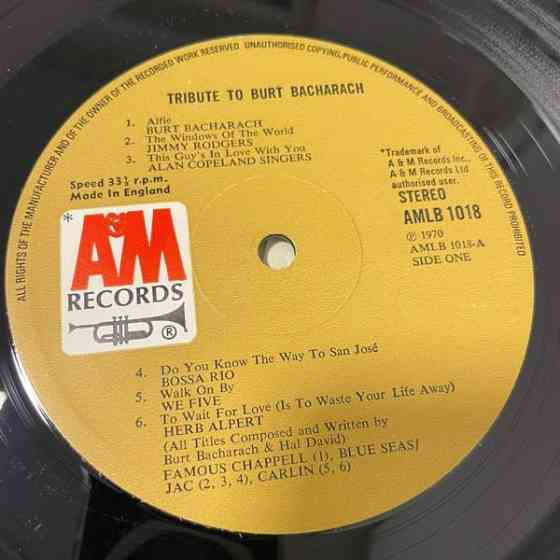 Various | LP | Tribute To Burt Bacharach Vantaa