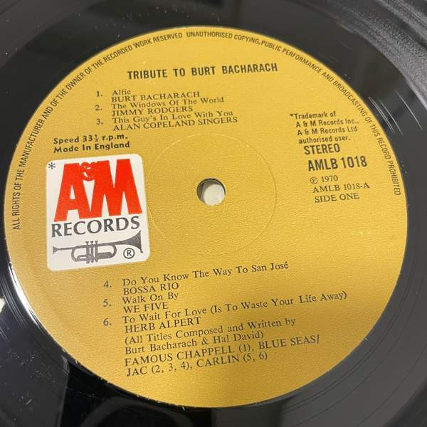 Various | LP | Tribute To Burt Bacharach Vantaa – foto 3