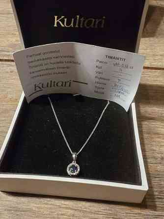 Kaulakoru sinisafiiri. Valkokulta. Kultari Jyvaeskylae