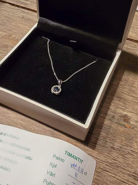 Kaulakoru sinisafiiri. Valkokulta. Kultari Jyvaeskylae - photo 3