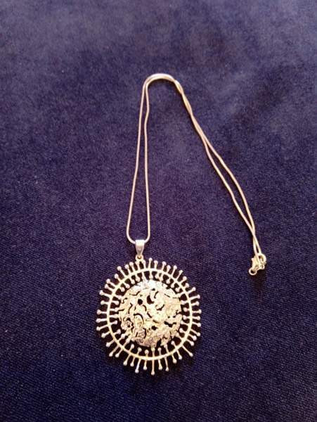 Hopeinen Tapio Wirkkala Täysikuu kaulakoru Эспоо - изображение 1