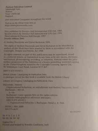 Organizational Behaviour – Huczynski & Buchanan Espoo