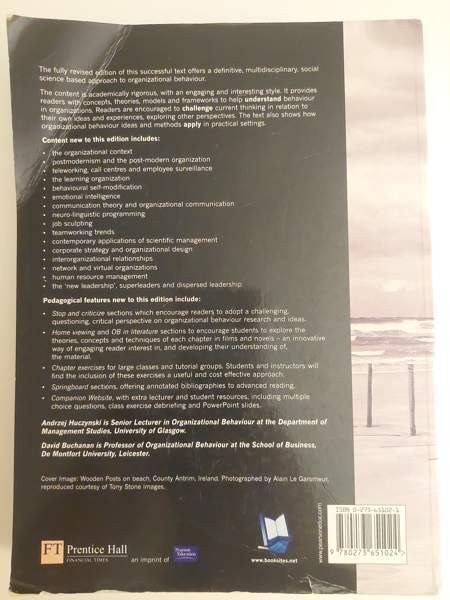 Organizational Behaviour – Huczynski & Buchanan Espoo - valokuva 3