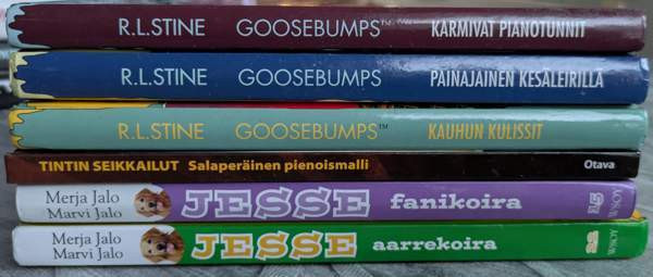 Kirjoja kouluikäisille: Goosebumps, Jesse, Tintti Espoo - valokuva 3
