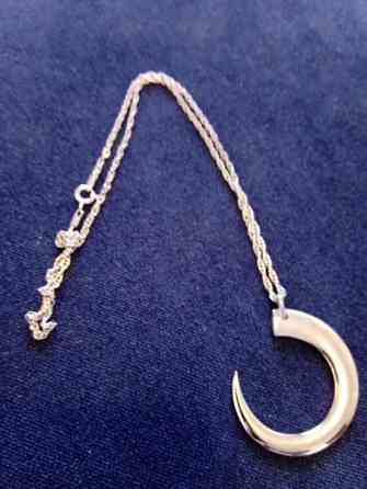 Hopeinen Tapio Wirkkala Villisian Hammas kaulakoru Espoo