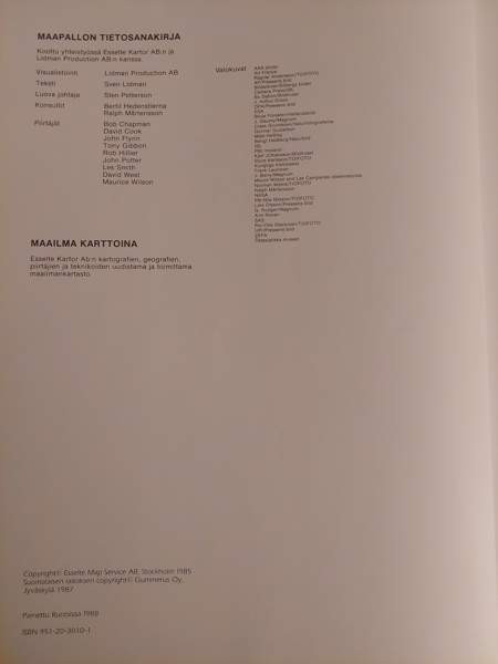 Gummeruksen Uusi Maailman Atlas (1988) Эспоо - изображение 4