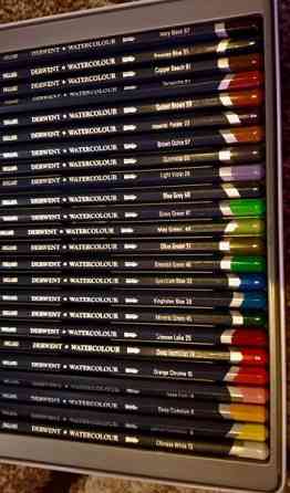 Akvarelli värikynät ja lehtiö vihkonen Helsinki