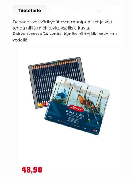 Akvarelli värikynät ja lehtiö vihkonen Helsinki – foto 3