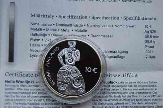 Suomi 2011 10 € Hella Wuolijoki HOPEA PROOF Helsinki