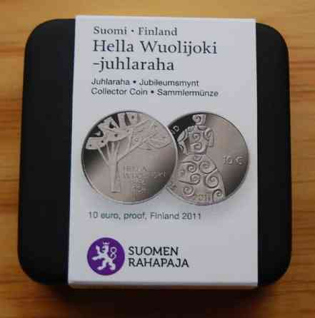 Suomi 2011 10 € Hella Wuolijoki HOPEA PROOF Helsinki