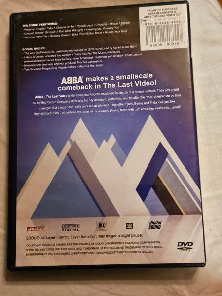 Abba in Concert The Last Video -DVD Tampere - photo 2
